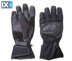 Γάντια Μηχανής Ανδρικά Χειμερινά  Αδιάβροχα μαύρα  MODEKA Basic One 16733704 